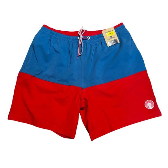 Chubbies Colorblock Swim Trunks – Red & Blue – 7” Inseam – Large – NWT